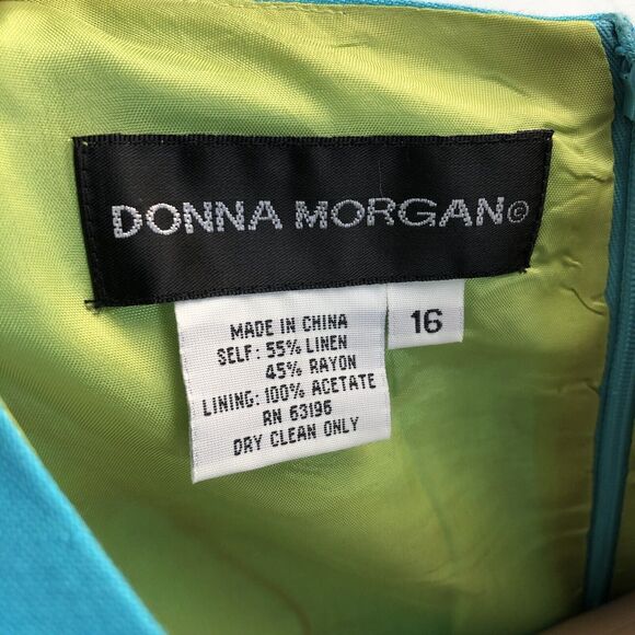 Donna Morgan Vintage Floral Embroidered Maxi Linen Dress Women’s 16 - Picture 13 of 16